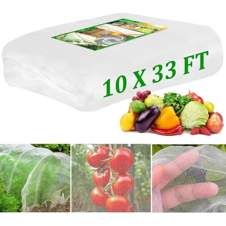 Ikerall Ultra Fine Garden Netting, 10x33ft Plant Netting Pest Barrier for Garden Protection Row Cover Raised Bed Screen Mesh