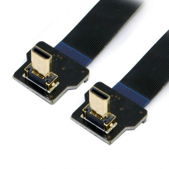 Chenyang CY CYFPV 90 Degree Up Angled FPV Micro HDMI Male to Micro HDMI FPC Flat Cable 20cm for FPV HDTV Multicopter Aerial Photography