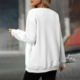 thumbnail image 4 of ManxiVoo Womens Soft Comfy Crewneck Sweatshirt Long Sleeve Loose Fit Pullover Top for Everyday Casual Wear M Size White, 4 of 5