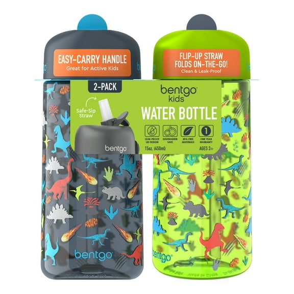 Bentgo Kids Prints Water Bottle 2-Pack
