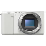 Ultimaxx Basic Bundle + Sony ZV-E10 Mirrorless Camera (International Model) (Body Only, White) + SanDisk 64GB Ultra Memory Card, High Speed Memory Card Reader, Dust Blower & More (13pc Bundle)