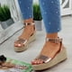 thumbnail image 4 of Zapatos planos de moda para mujer, sandalias informales de tacón de cuña hueca, zapatos de talla grande Wmkox8yii shjk3106, 4 of 5