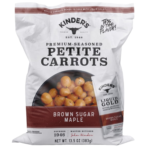 Kinder's Premium Seasoned Petite Carrots, Brown Sugar Maple, 13.5 oz