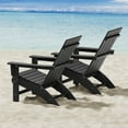 thumbnail image 4 of Garpans Adirondack Chair All Weather Outdoor Adirondack Chair HDPE Outdoor Chair for Patio Front Porch Pool Garden Deck Fire Pit Outside, Black, 4 of 11