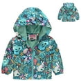 thumbnail image 2 of Mercatoo Toddler Boys Girls Casual Jackets Printing Cartoon Hooded Outerwear Zipper Coats Long Sleeve Windproof Coats, 2 of 4