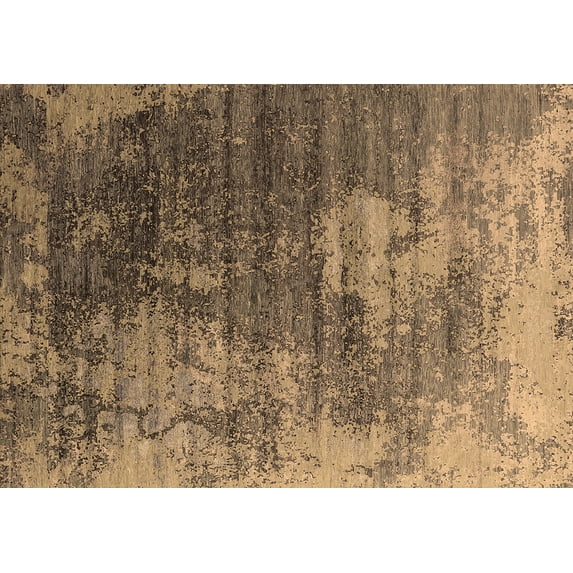 Ahgly Company Indoor Rectangle Oriental Brown Industrial Area Rugs, 7' x 10'