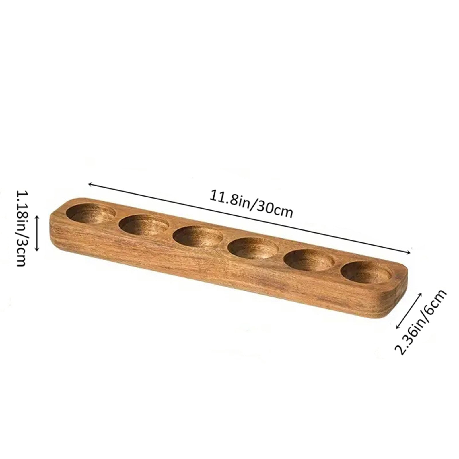 Porte-œufs En Bois D'acacia 12 Trous - Plateau à œufs Rustique, Pour Comptoir Ou Frigo, Design Artisanal Durable