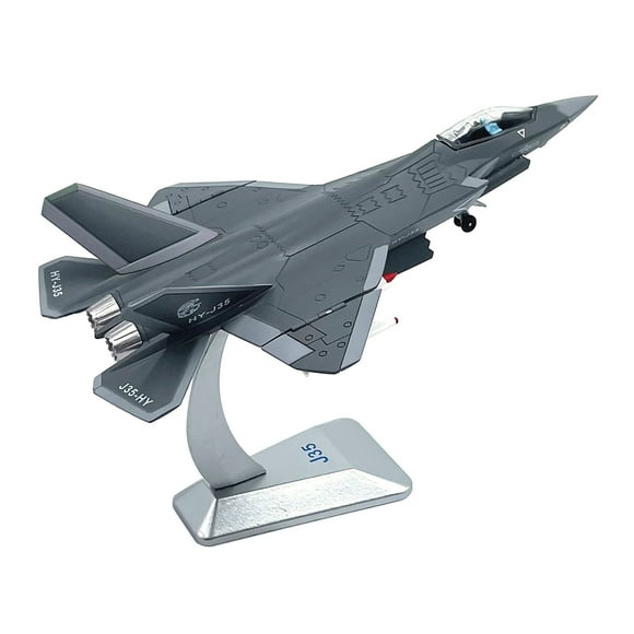 NATEFEMIN Maquette d'Avion de Chasse Stealth J-35, Construction en Alliage, Échelle 1:100, Parfait pour la Collection et l'Exposition en Aviation