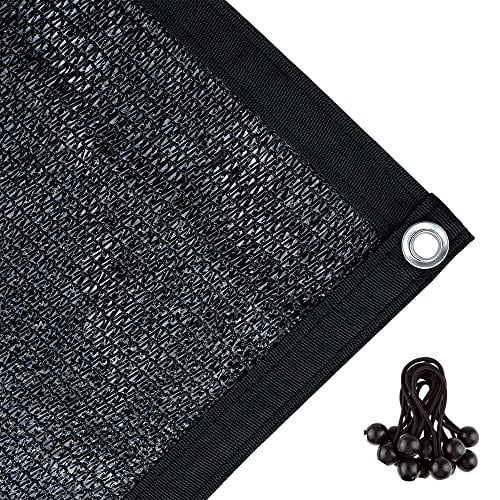 Agfabric 40% Sunblock Shade Cloth With Grommets 10’X12’ Black for Plant Cover 