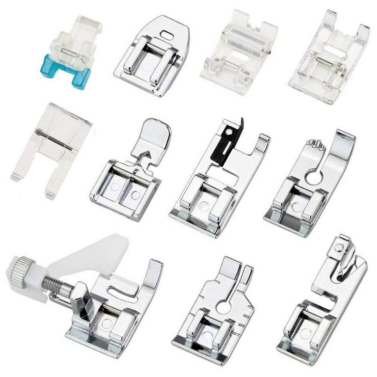 Phicus Sewing Machine Presser Foot Feet Sewing Machines Feet Kit Set 15pcs  with Box for Br0ther Singer Sewing Machine Accessories Tools - (Color