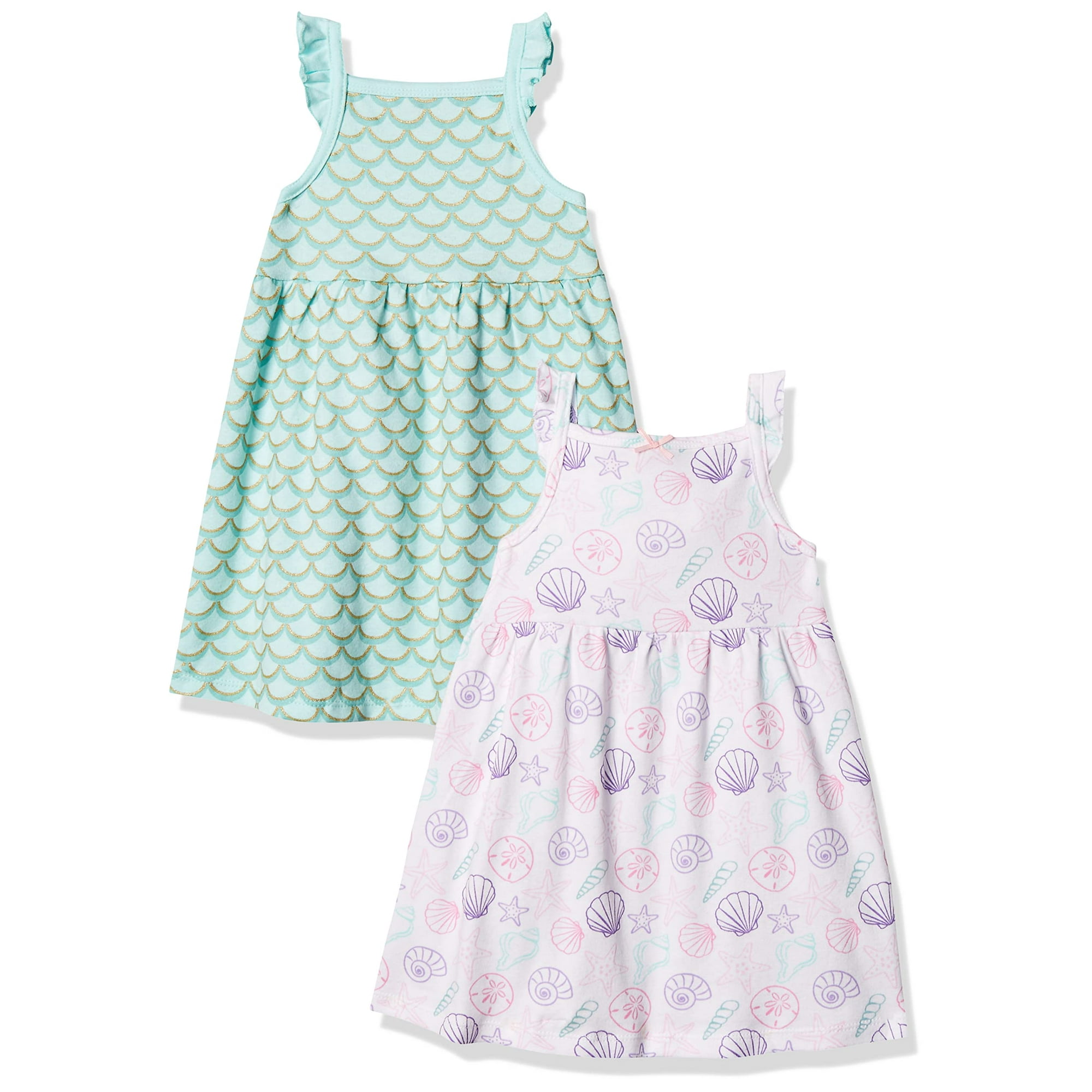Hudson Baby Baby Girls Cotton Dresses Sea Shells 0 3 Months