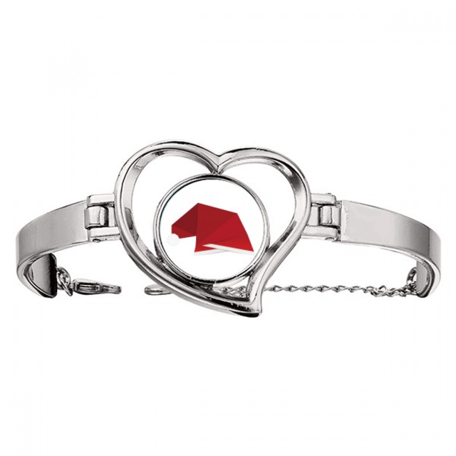 Pulsera de joyería en forma de corazón sombrero de Navidad abstracto origami