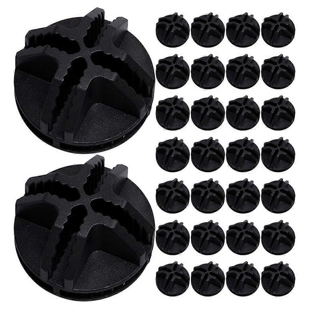 Storage Shelving Connectors For Easy Installation And Removal 30Pcs Square Shape Black Plastic For Home Wardrobes