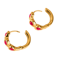 thumbnail image 2 of Aretes Mujer Oro 14k tipo Arracadas con Corazones, LuckyLy Acero Inoxidable con Baño Oro 14k y Cristal – Joyería para Mujer Ideal como Regalos para Mujer San Valentín y Cumpleaños, Modelo Vale rosa, 2 of 5