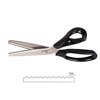 Professional Pinking Shears, Comfort Grip Handle Stainless Steel Dressmaking Scissors Sewing Art Craft Cut Tool, Serrated and Scalloped Blade Cutting Scissor for Fabric Decoration (Serrated