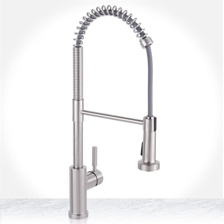 Miseno Mno281l 1.75 GPM Single Hole Pre-Rinse Kitchen Faucet - Stainless Steel