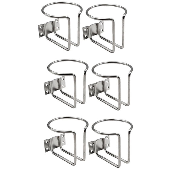 6Pcs Stainless Steel Car Boat Ring Cup Drink Holder Bottle Stand for Marine Yacht Truck RV