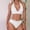 White, variant on YHAJDS Bathing suit For Women Wave Print Back Bikini 2 Piece Set