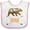 White and Pink, variant on Inktastic Utah Vacation Bear Silhouette Boys or Girls Baby Bib