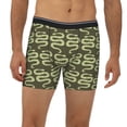 thumbnail image 2 of Cauagu Green Snake Print Men's Boxer Briefs, Funny & Cute Underwear Elastic Waistband Briefs Ideal Gift for Men,1-Pack, 2 of 7