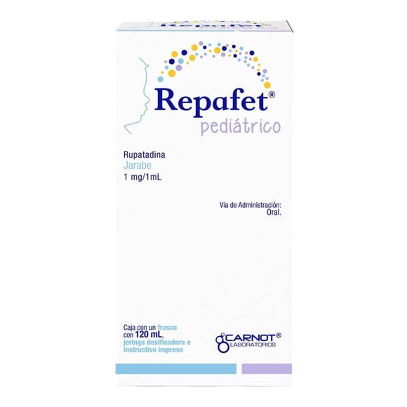 Repafet Rupatadinarepafet pediatrico jarabe 120 ml.