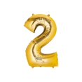 thumbnail image 1 of Globo Metalizado Gigante Forma de Numero 76 cm Celebraciones dorado, 1 of 2