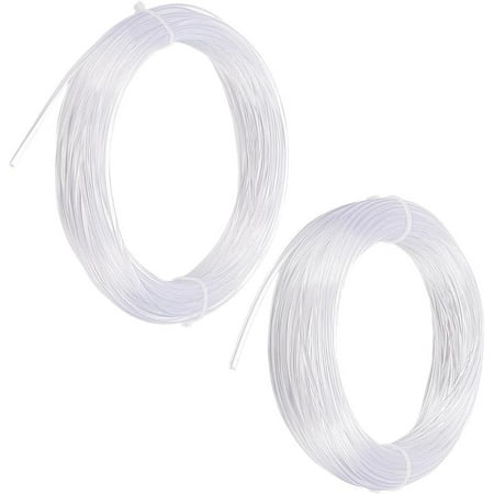 2 Rolls 21.8 Yards White Plastic Boning Roll 2.5mm Round Corset Strips White Webbing Boning for Lingerie Bra Sewing Accessories Bridal Wedding Dress DIY Supplies