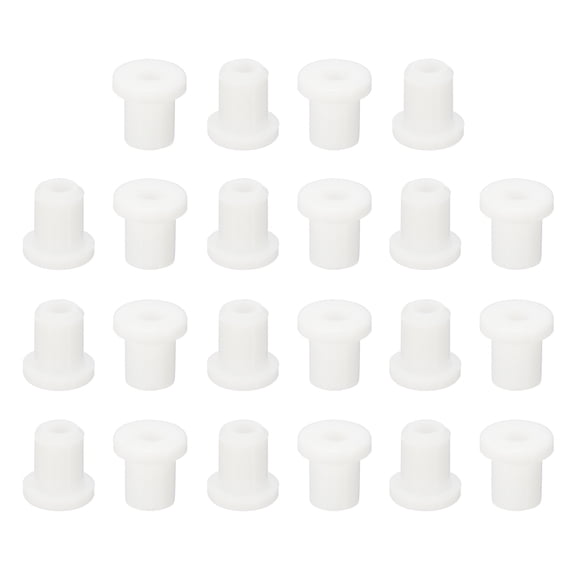 Uxcell Silicone Rubber Grommets, 22 Pcs 1/4"(6mm) Drill Hole, 3/16"(4mm) Inner Dia. Top Hat Wire Gasket Rubber Hole Plug for Wiring Irrigation System Firewall, White