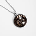 thumbnail image 4 of Print Glass Circular Pendant Necklace - Stylish Jewelry Statement Piece, 4 of 5