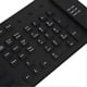 thumbnail image 2 of 109 Keys Silicone Foldable Keyboard, Silent, Dustproof, Wired, USB, Flexible, for Desktop, Laptop, Home, Office, Black, 2 of 4