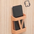 thumbnail image 1 of Soporte para teléfono de pared - Estación de carga sin taladro en la mesilla con base magnética para iPhone y Android, soporte de plástico naranja, 1 of 5