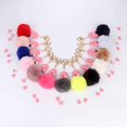 thumbnail image 3 of Cute Key Chains Flamingo Key Ring Fur Ball Pom Pom Keychain for Bag Cellphone Car Key Pendant (Purple), 3 of 4