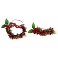 thumbnail image 2 of Western Fashion Inc. Red Holly Renaissance Flower Garland Crown 70123, 2 of 5