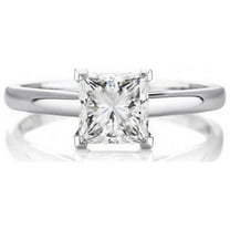 2.00 Ct Solitaire Princess Cut Moissanite Designer Engagement Rings for Ladies Solid 950 Platinum Ring Size 11.5