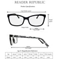 thumbnail image 5 of 2 Pack Women's Readers – Anti Blue Light Square Reading Glasses with Acrylic Lens (Black/Purple, 1.50), 5 of 6