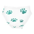 thumbnail image 2 of Women's Underwear Teal Dog Paw Prints Hipster Panties Underwear for women, Large, 2 of 9