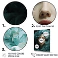 thumbnail image 3 of Designart "Portrait Of The Cyan Smoke Woman I" Fashion Woman Wall Art Prints, 3 of 7