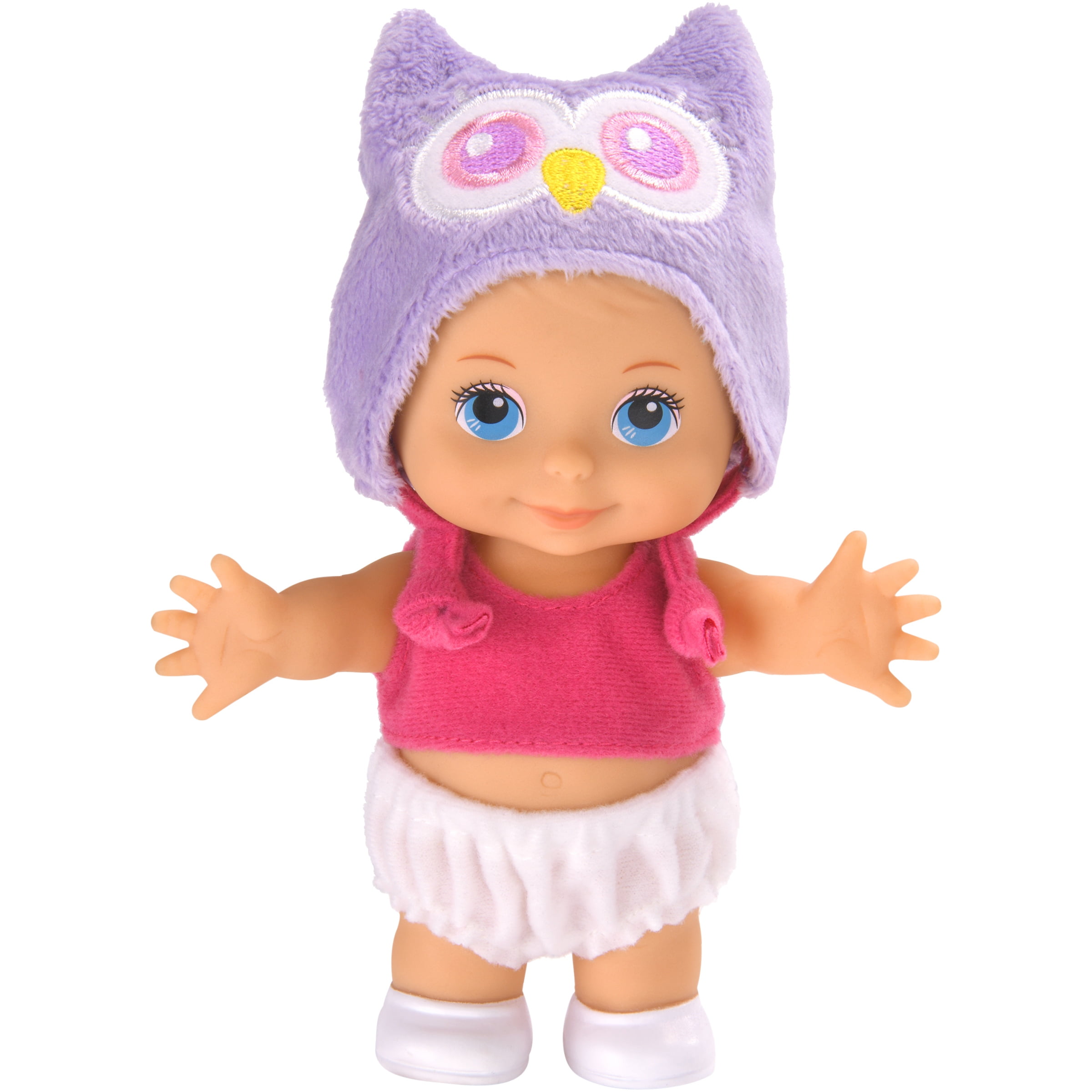 Liberty Imports 7-inch My Sweet Mini Baby Doll with Animal Friends Theme  Hats and Accessories Playset