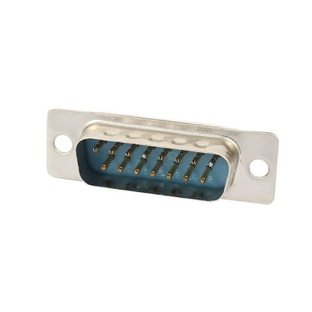 D-SUB DB15 2 Rows 15 Pin Male Solder Type Adapter Connector Straight ...