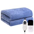 thumbnail image 3 of Manta de franela de calentamiento rápido, manta eléctrica con temporizador de 6 capas, protección contra sobrecalentamiento, lavable, para el hogar y la Oficina, 3 of 4