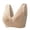 Beige, variant on Gymayou Women Lace Seamless Wireless Bra Plus Size Front Snap Vest Style Bralette Front Closure Bras for Older Women Beige L