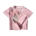 thumbnail image 1 of WENXIAOO T-shirts Filles Manches Courtes Col Rond T-shirts Graphiques Mode Fille Tenues d'Été Filles 7-8 Ans Vêtements, 1 of 7