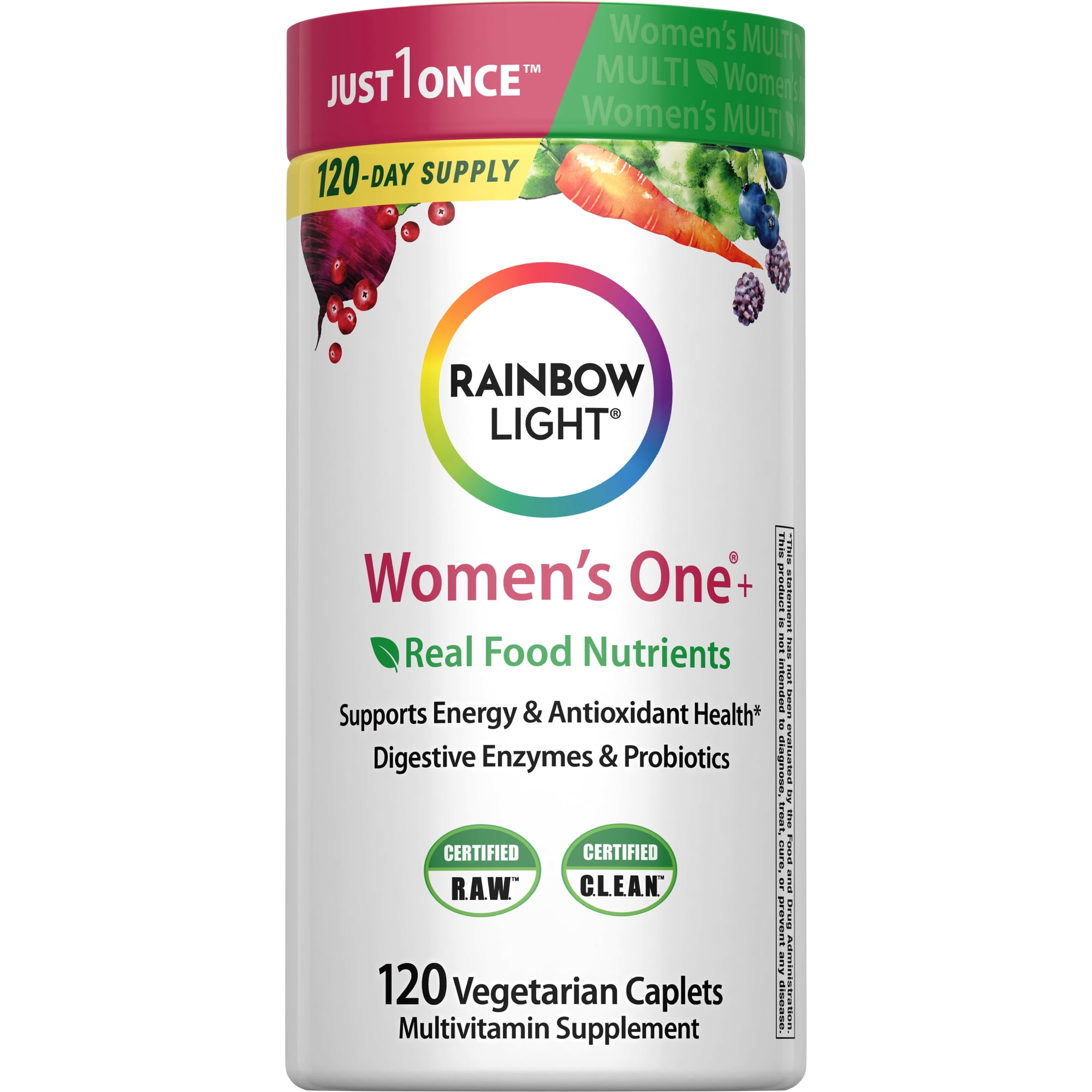 Women's One Multivitamin | 120 Vegetarian Caplets | by Rainbow Light
