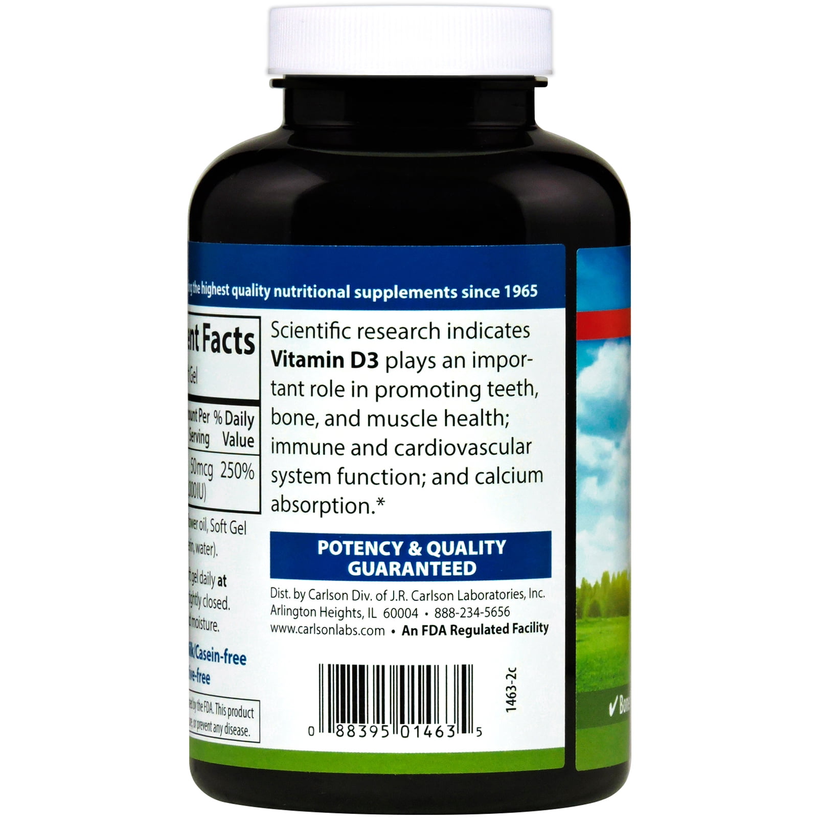 Carlson Labs - Vitamin D3 2000 IU - 360 Softgels