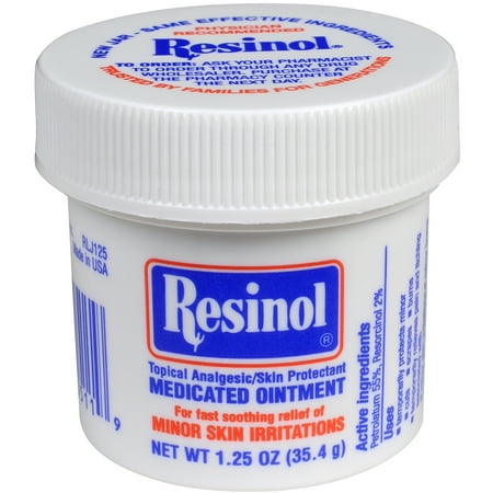 Resinol Medicated Ointment for Pain Relief and Protection of Skin Irritations, 1.25 Oz Jar