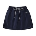 thumbnail image 2 of Toddler Girls Cute Elastic Waist Skirt Breathable Athletic Skort With Side Split For Summer Casual Play Outfits Blue Size 2-3 Years, 2 of 8