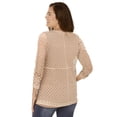 thumbnail image 3 of Woman Within Plus Size Crochet Curved-Hem Cardigan Sweater, 3 of 5