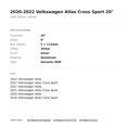 thumbnail image 2 of 2020-2022 Volkswagen Atlas Cross Sport 20" OEM Factory Wheel Rim 3CM601025A8Z8, 2 of 2