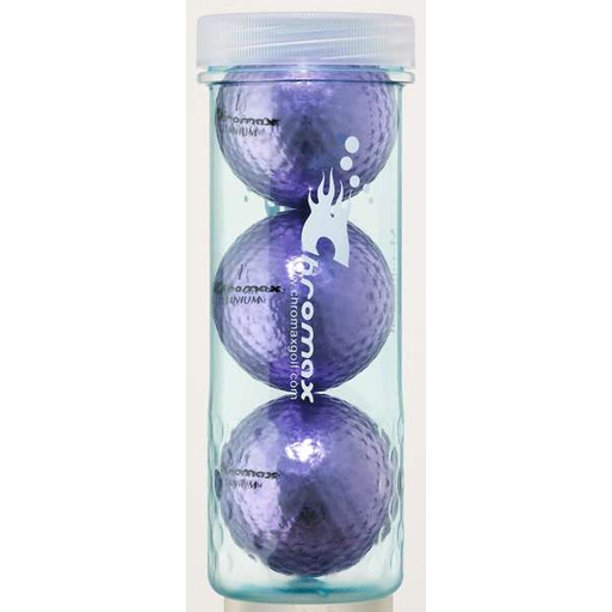Chromax Golf Balls, Purple, 3 Pack