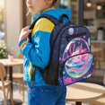 thumbnail image 3 of Jeiento Planet Axolotl Kids Toddler Backpack for Preschool & Daycare, 13.5 Inch Lightweight School Bag for 3-5 Year Old Boys, 5 Pocket Bookbag with Adjustable Straps, 3 of 7